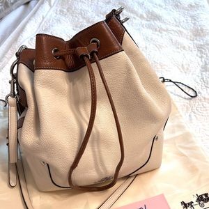 Coach large bucket bag, hand strap and detachable shoulder strap